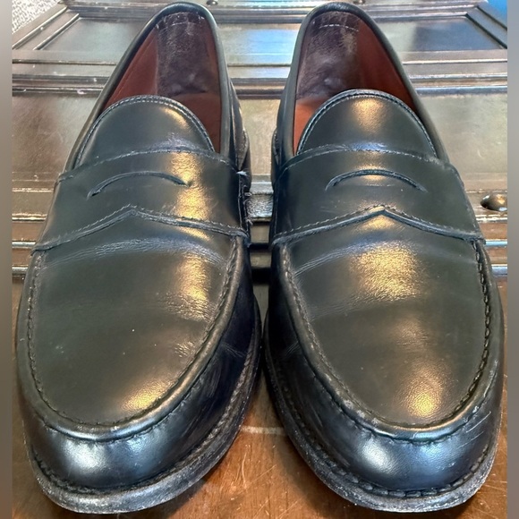 Allen Edmonds Patriot Penny Loafers Black Leather USA Mens Size 9 D main image 4